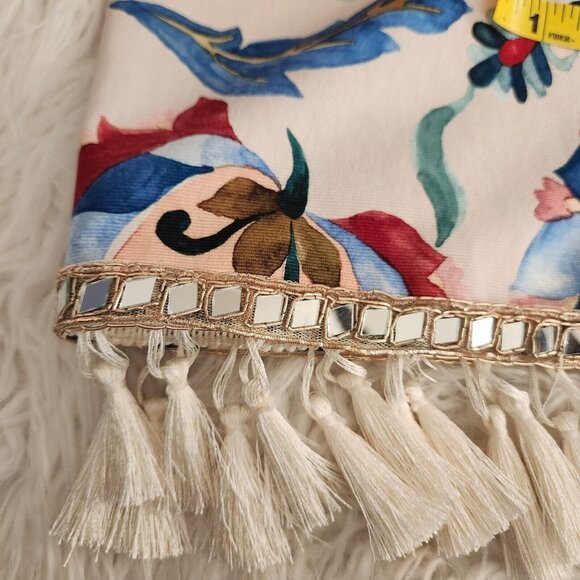 Sachin & Babi Hemuskudar Floral Tassel Short-Sleeve Cocktail Sheath Dress Size 0 - Picture 13 of 16